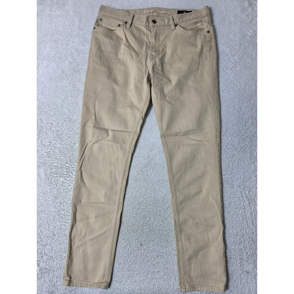 Banana Republic Traveler Pants Mens 32/32 Twill Khaki Skinny Stretch